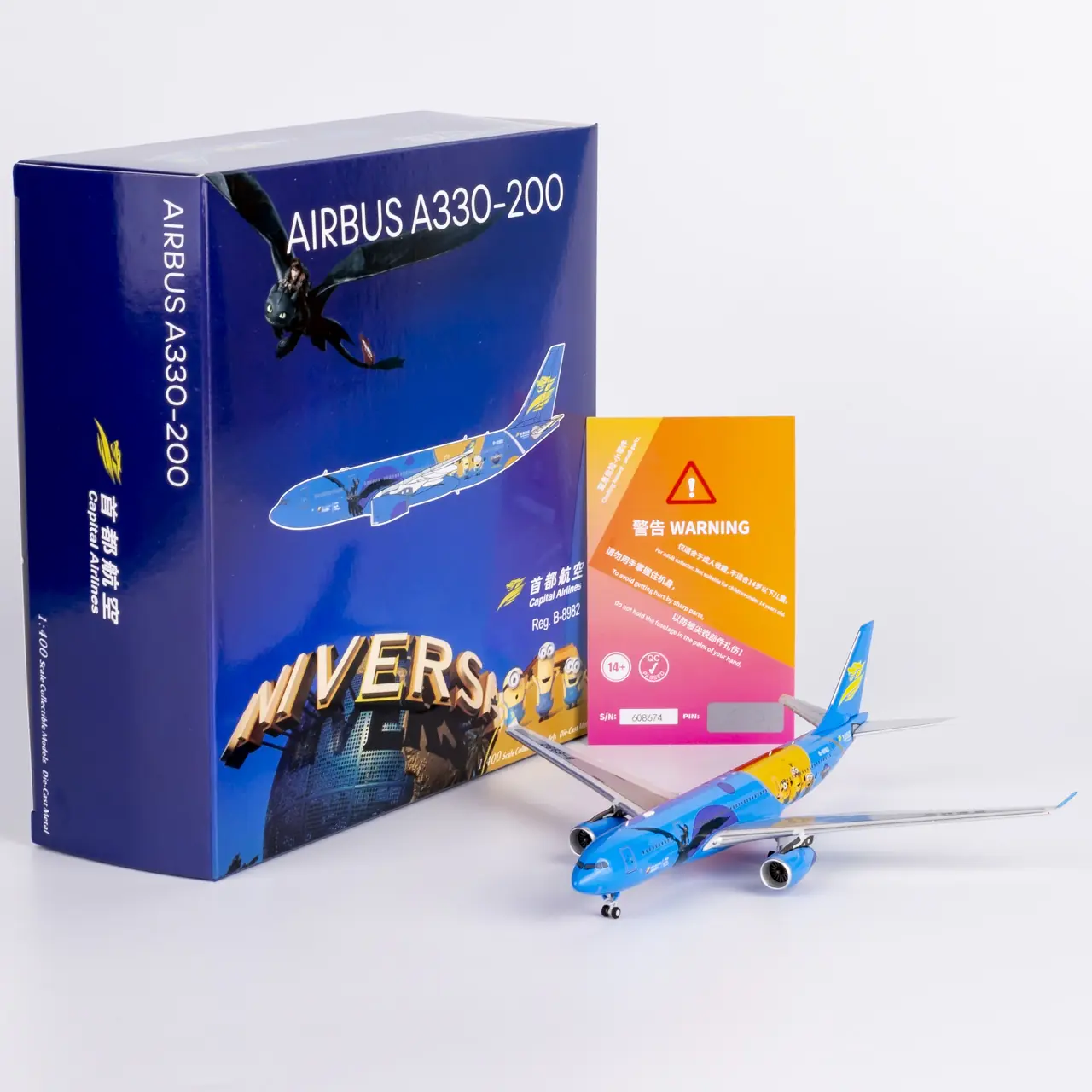 Collectible Diecast Aircraft Model Airbus A330-200 61095 NG Models 1:400 Capital Airlines Reg: B-8982