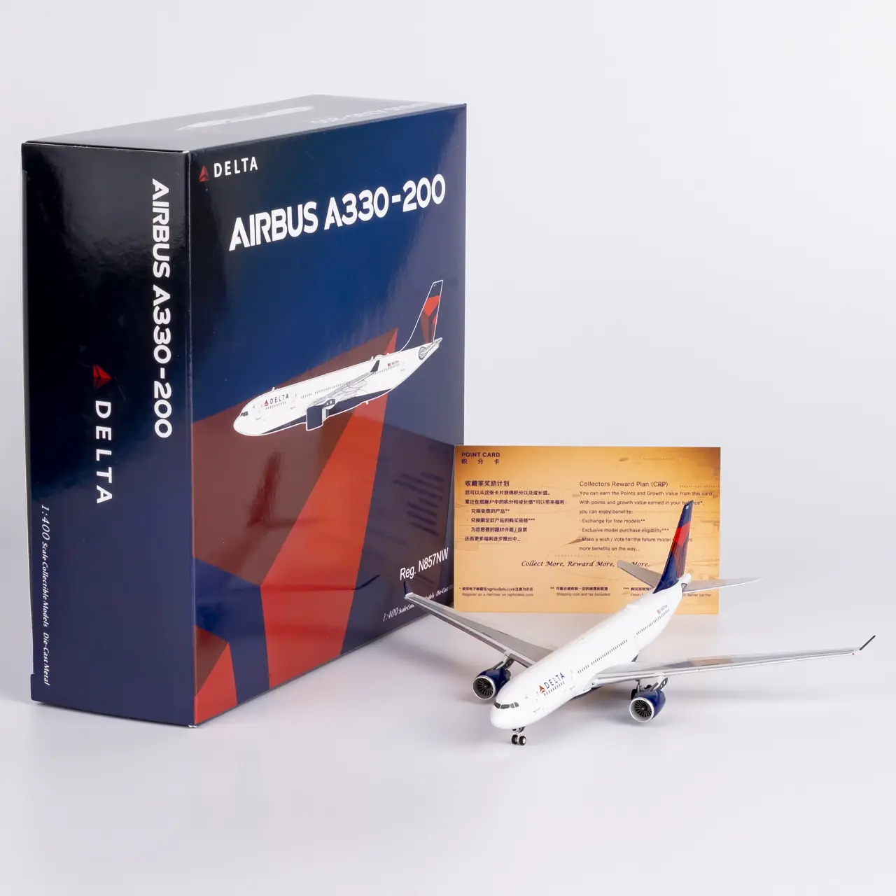 Collectible Diecast Aircraft Model Airbus A330-200 61096 NG Models 1:400 Delta Air Lines Reg: N857NW