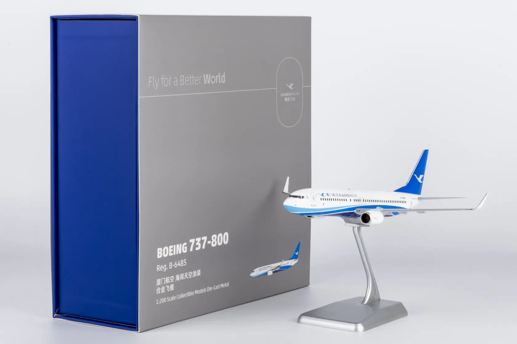 Collectible Diecast Aircraft Model Boeing B737-800 64115 NG Models 1:200 Xiamen Airlines Reg: B-6485