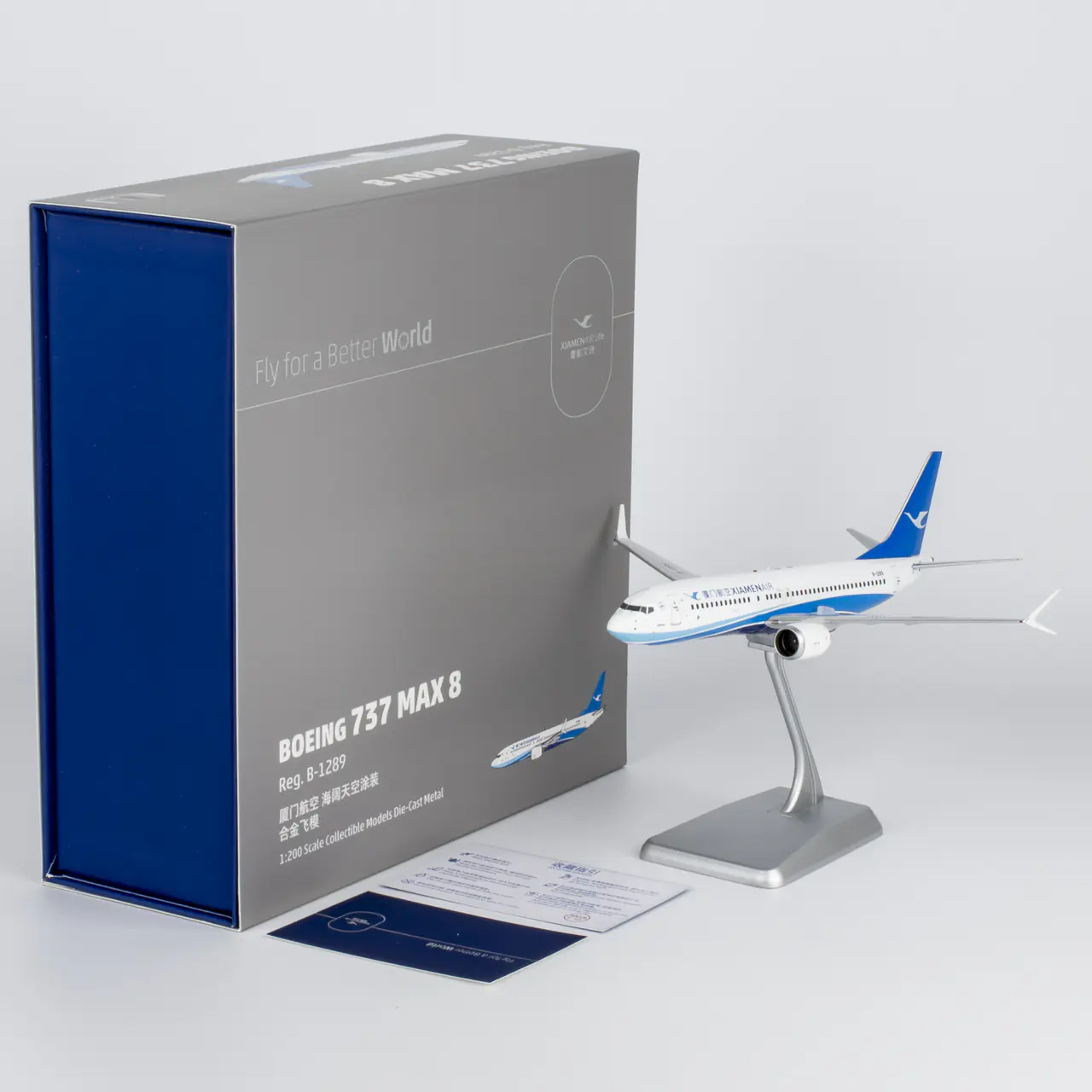 Collectible Diecast Aircraft Model Boeing B737 MAX 8 64121 NG Models 1:200 Xiamen Airlines Reg: B-1289