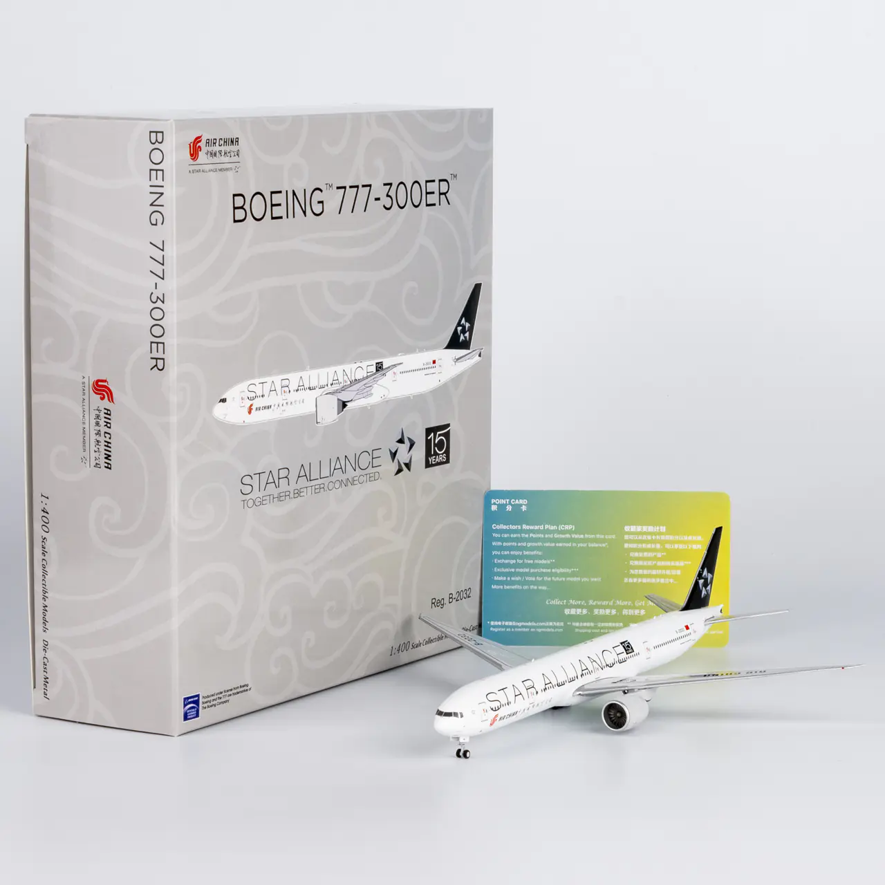 Collectible Diecast Aircraft Model Boeing B777-300ER 73062 NG Models 1:400 Air China Reg: B-2032