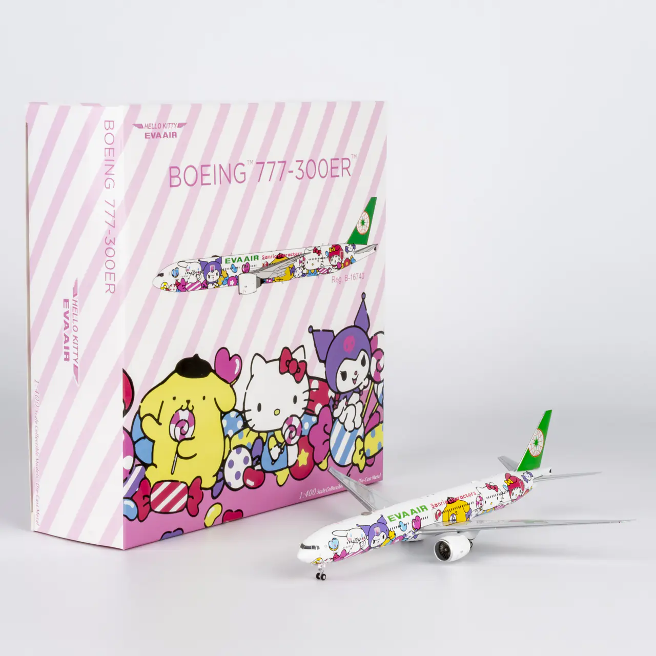 Collectible Diecast Aircraft Model Boeing B777-300ER 73074 NG Models 1:400 Eva Airways Reg: B-16740