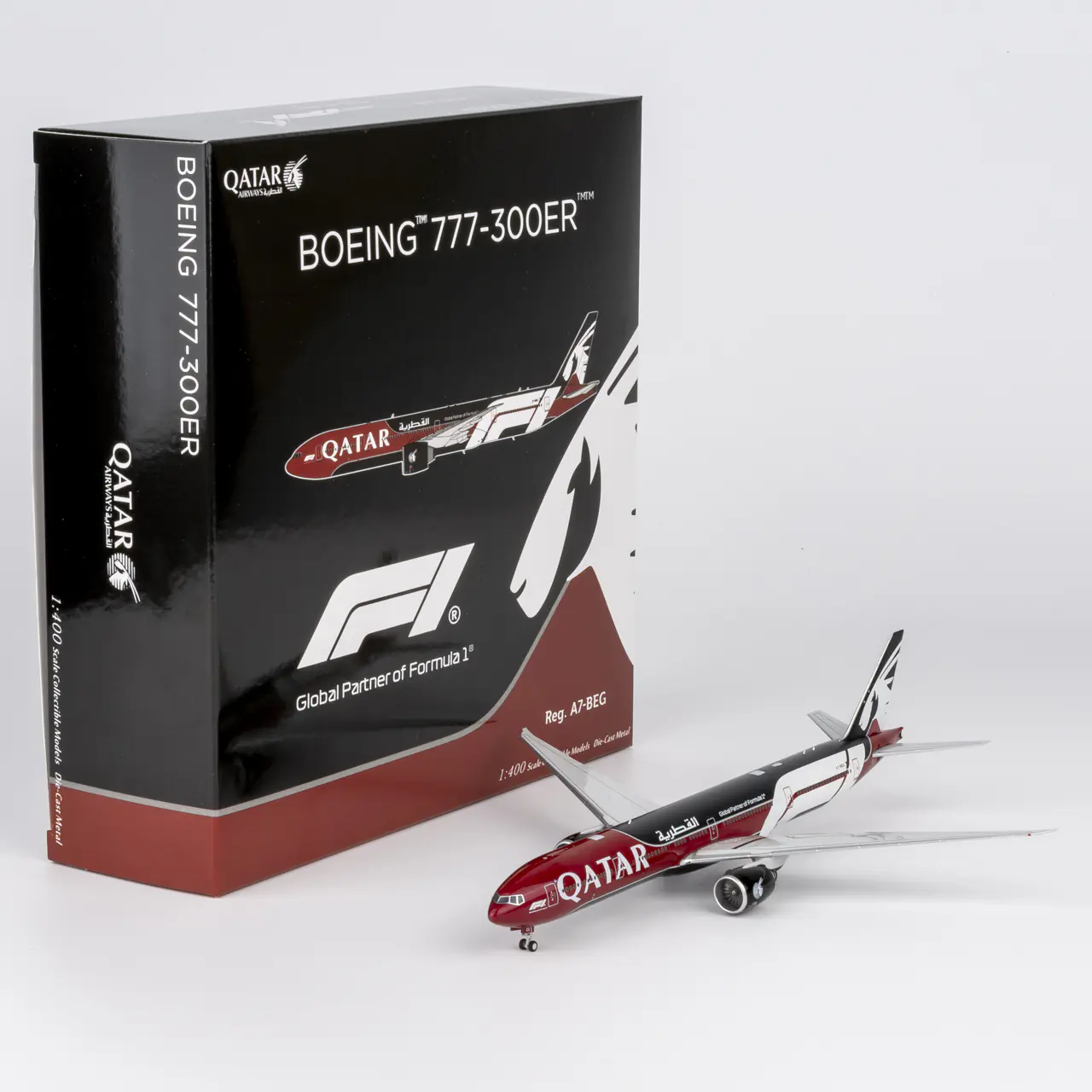 Collectible Diecast Aircraft Model Boeing B777-300ER 73096 NG Models 1:400 Qatar Airways Reg: A7-BEG