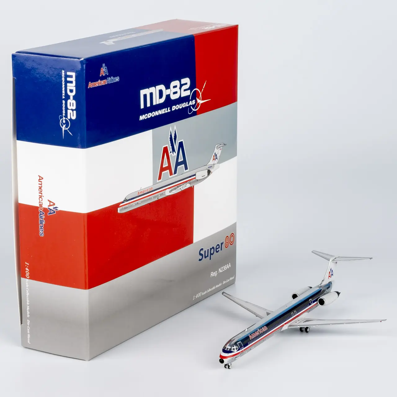 Collectible Diecast Aircraft Model MCDONNELL Douglas MD-82 83008 NG Models 1:400 American Airlines Reg: N236AA