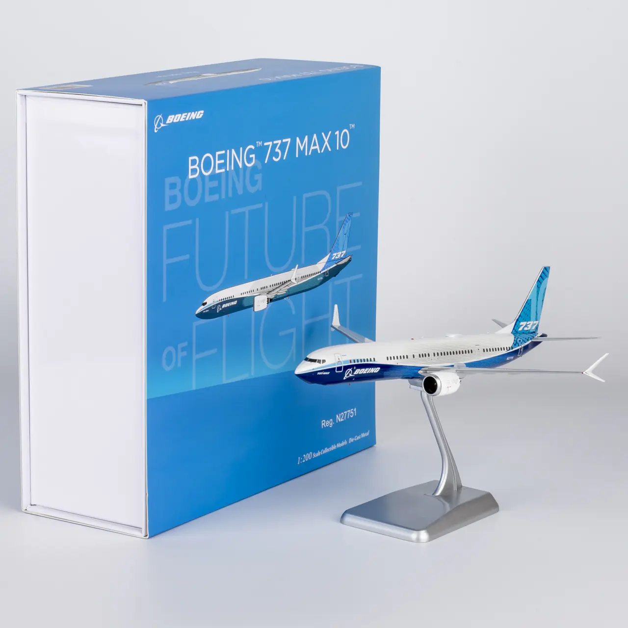 Collectible Diecast Aircraft Model Boeing B737 MAX 10 95005 NG Models 1:200 [House Color] Reg: N27751