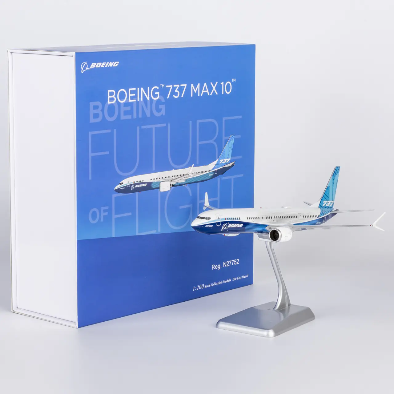 Collectible Diecast Aircraft Model Boeing B737 MAX 10 95006 NG Models 1:200 [House Color] Reg: N27752