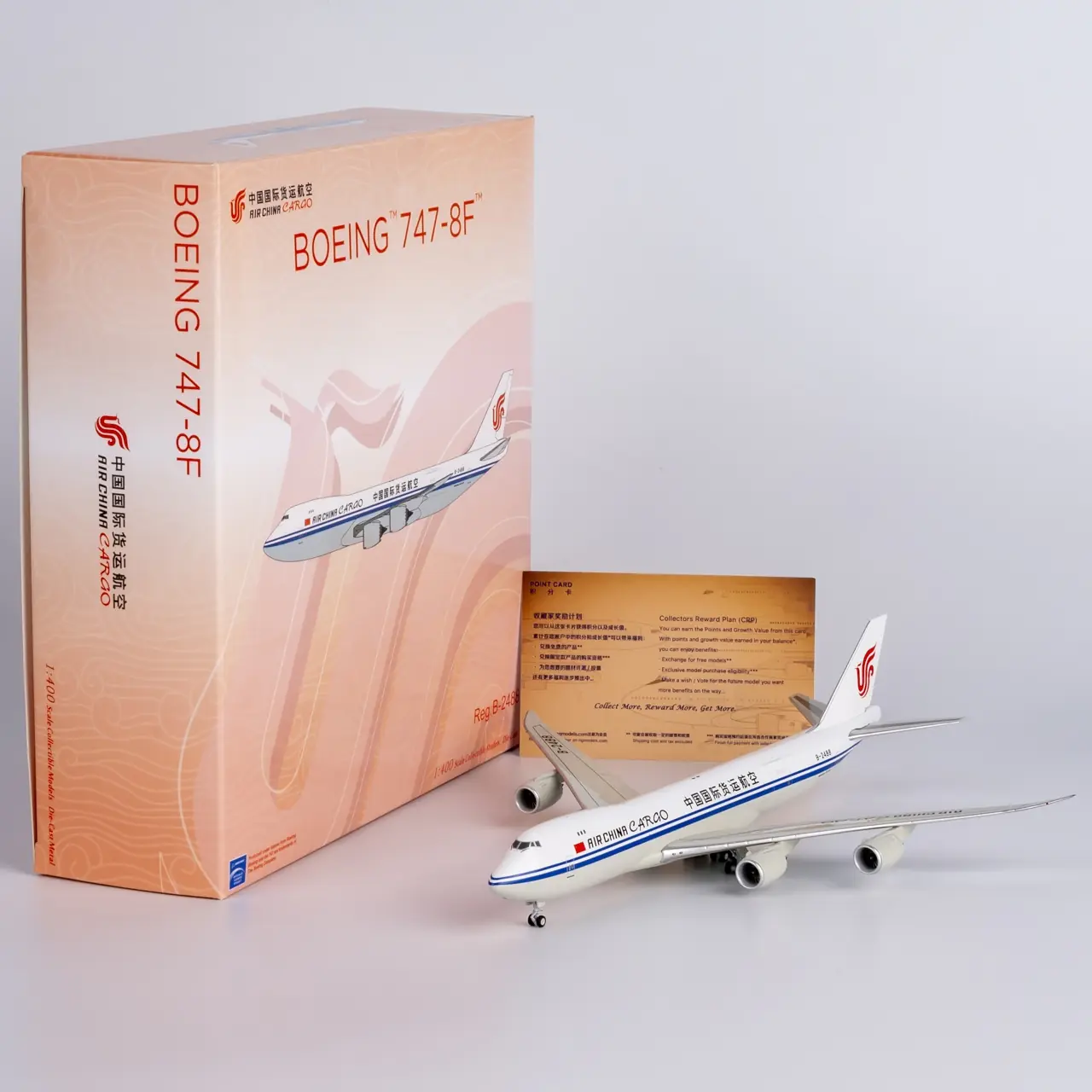 Collectible Diecast Aircraft Model Boeing B747-8F CAO017 [Lite] NG Models 1:400 Air China Cargo Reg: B-2488