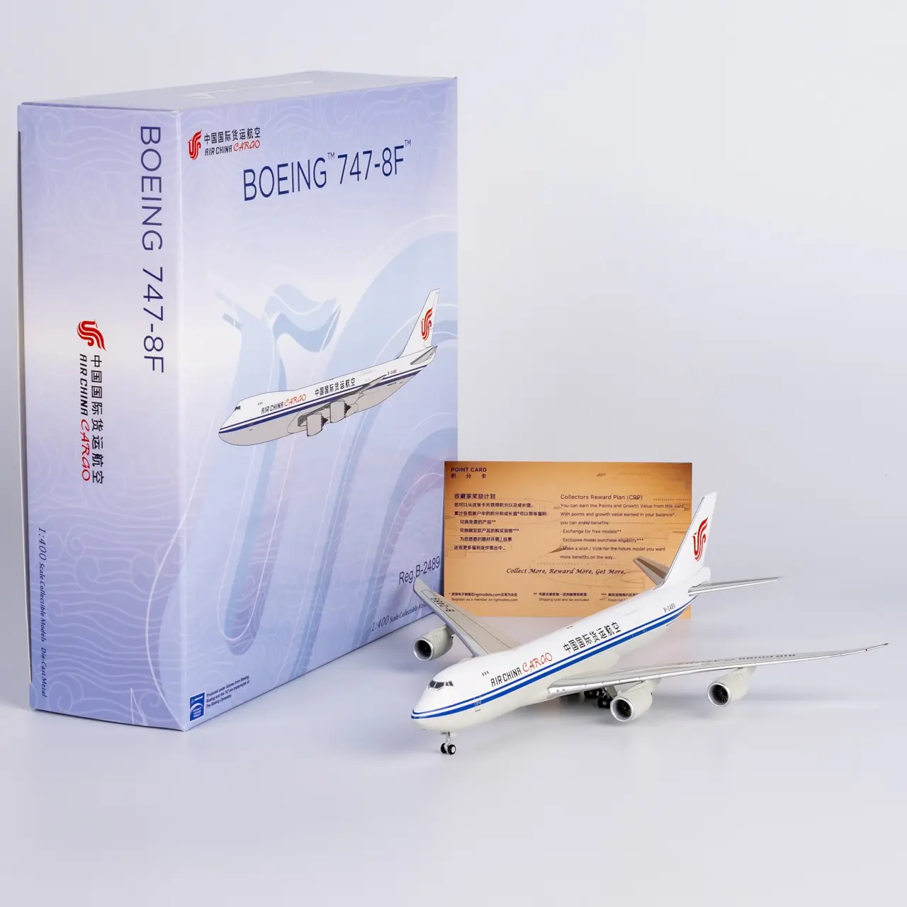Collectible Diecast Aircraft Model Boeing B747-8F CAO018 [Lite] NG Models 1:400 Air China Cargo Reg: B-2489