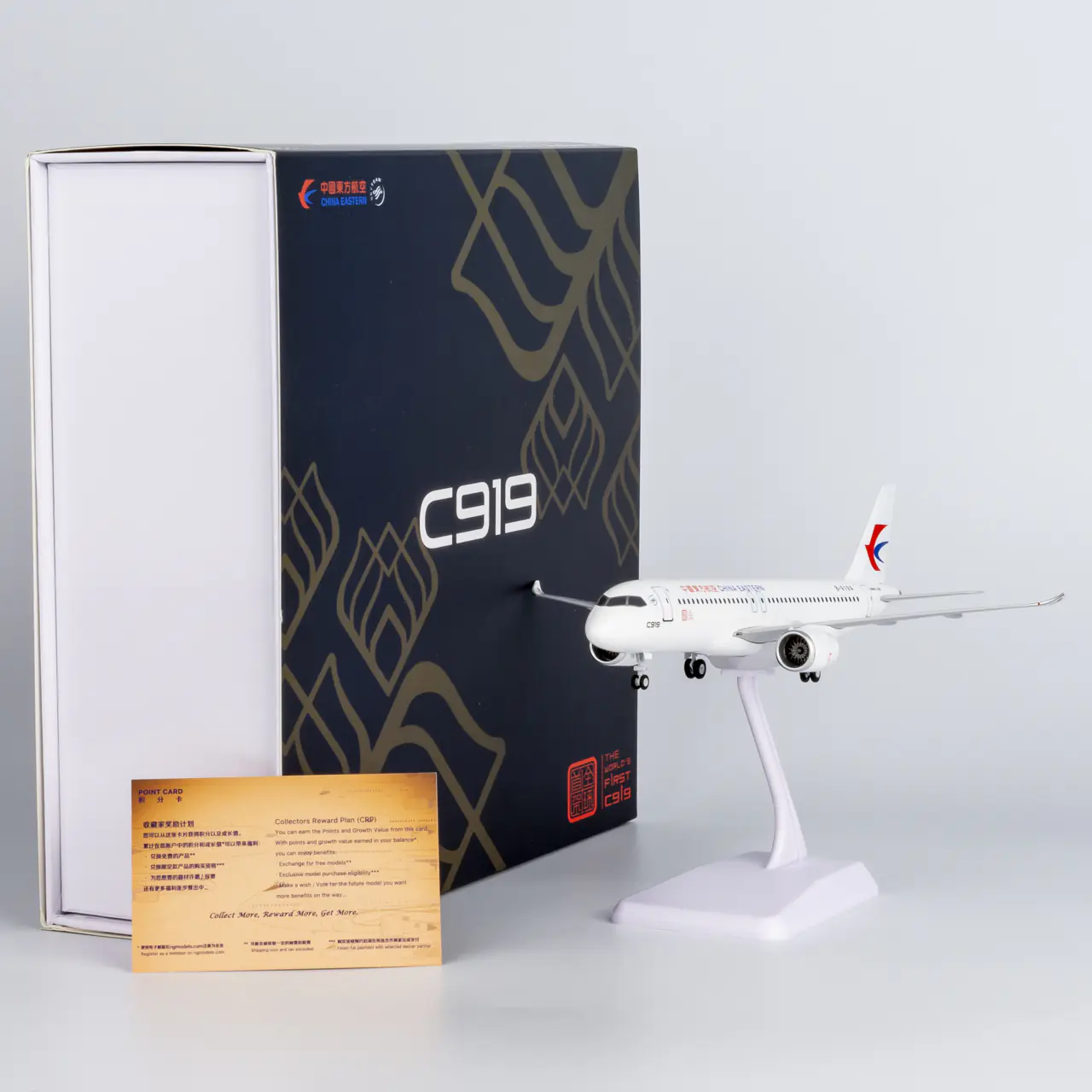Collectible Diecast Aircraft Model COMAC C919 CES028 [LITE] NG Models 1:200 China Eastern Airlines Reg: B-2447