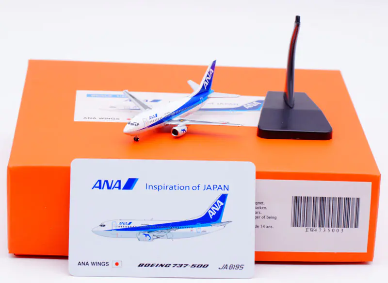 Collectible Diecast Aircraft Model Boeing B737-500 EW4735003 JC Wings 1:400 All Nippon Airways ANA Reg: JA8195