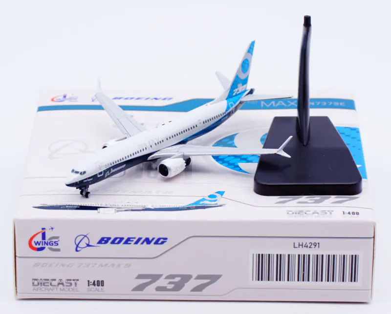 Collectible Diecast Aircraft Model Boeing B737 MAX 9 LH4291 JC Wings 1:400 "House Color" Reg: N7379E
