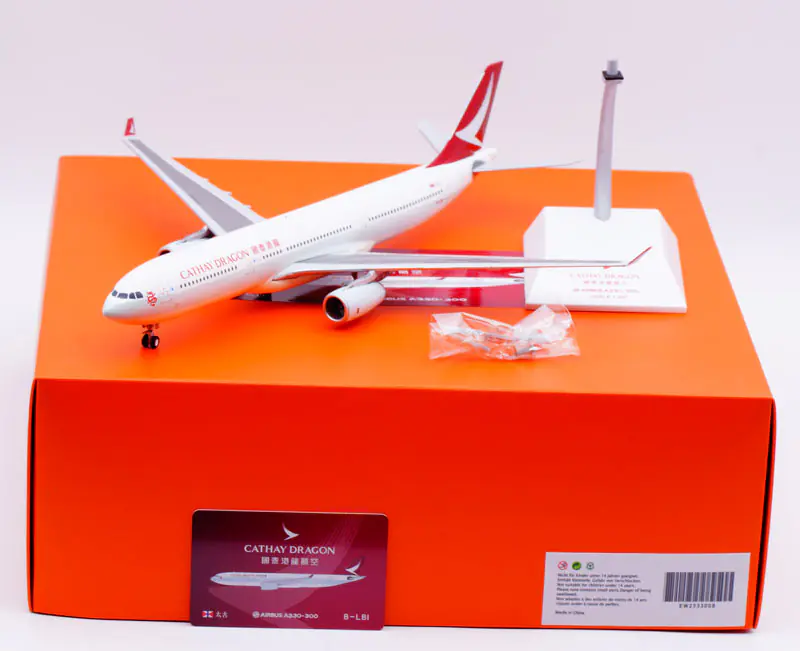 Collectible Diecast Aircraft Model Airbus A330-300 EW2333008 JC Wings 1:200 Cathay Dragon Reg: B-LBI