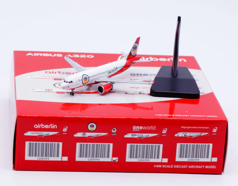Collectible Diecast Aircraft Model Airbus A320 LH4096 JC Wings 1:400 Berlin Airlines Reg: D-ABFK