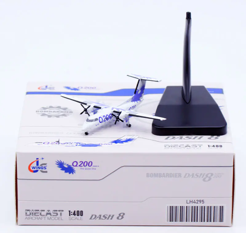 Collectible Diecast Aircraft Model Bombardier Dash 8-Q200 LH4295 JC Wings 1:400 De Havilland Canada Reg: C-FBCS