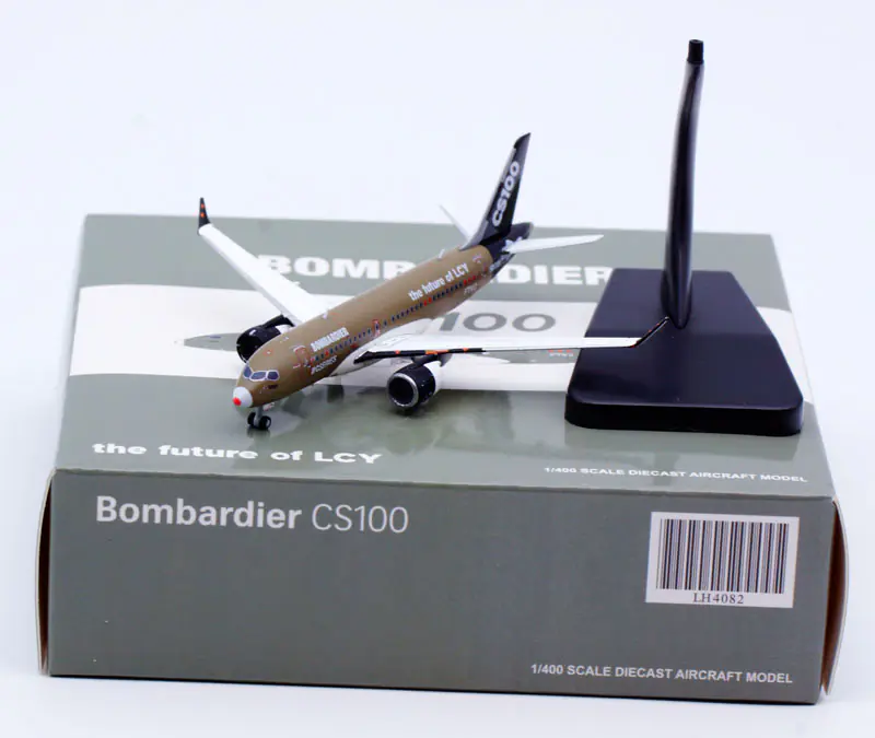 Collectible Diecast Aircraft Model Bombardier CS100 LH4082 JC Wings 1:400 'House Color' Reg: C-GWYD