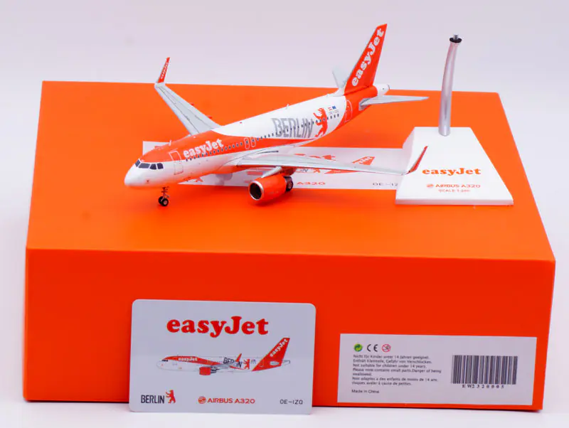 Collectible Diecast Aircraft Model Airbus A320 EW2320005 JC Wings 1:200 easyJet "BERLIN" Reg: OE-IZQ