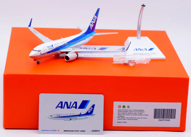 Collectible Diecast Aircraft Model Boeing B737-700 EW2737008 JC Wings 1:200 ANA All Nippon Airways Reg: JA06AN