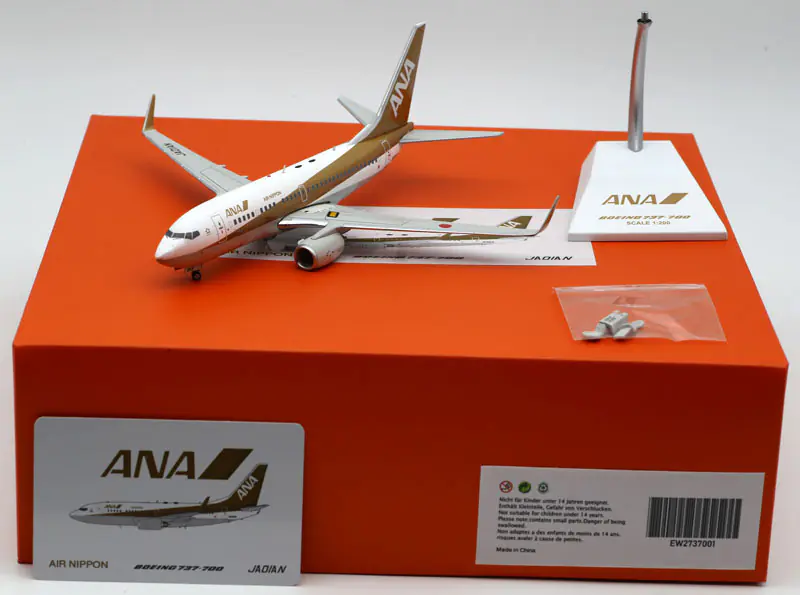 Collectible Diecast Aircraft Model Boeing B737-700 EW2737001 JC Wings 1:200 ANA All Nippon Airways Reg: JA01AN