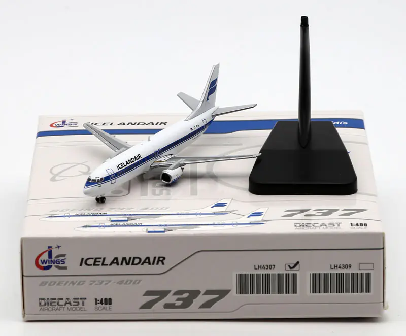 Collectible Diecast Aircraft Model Boeing B737-800SF LH4305 JC Wings 1:400 Icelandair Reg: TF-FIA