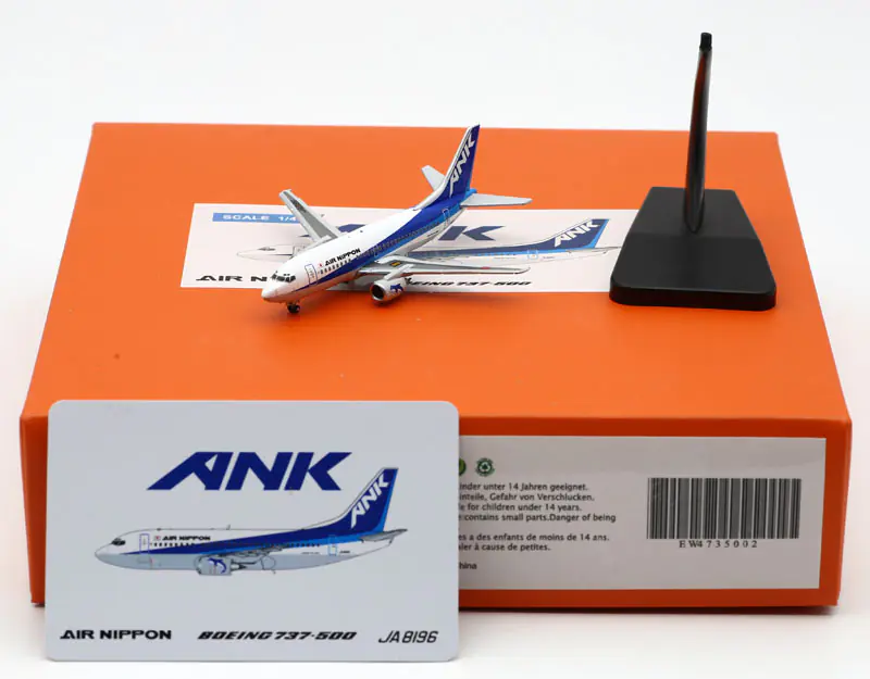 Collectible Diecast Aircraft Model Boeing B737-500 EW4735002 JC Wings 1:400 ANA Air Nippon Reg: JA8196