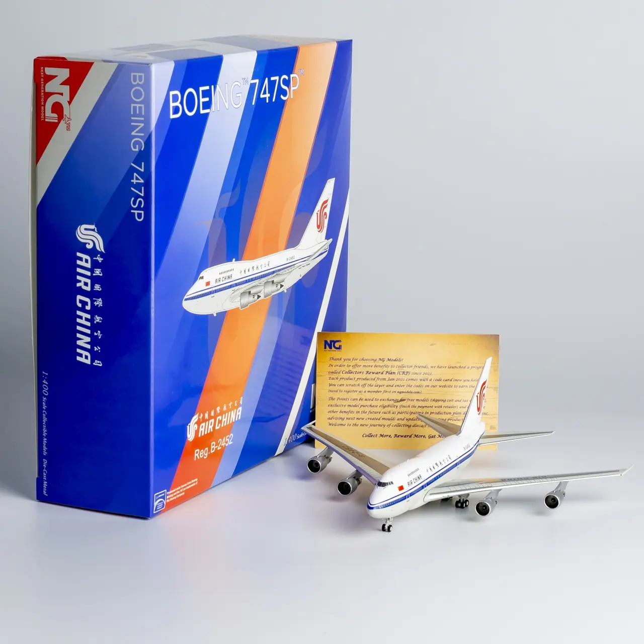 Collectible Diecast Aircraft Model Boeing B747SP 07042 NG Models 1:400 Air China Reg: B-2452