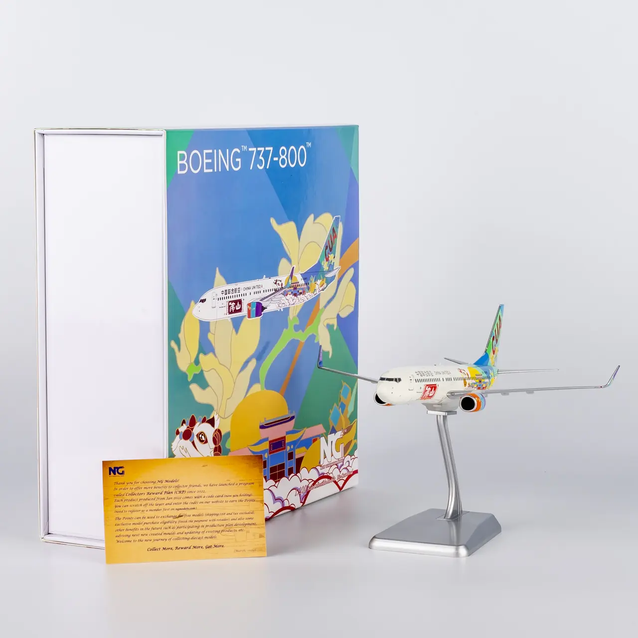 Collectible Diecast Aircraft Model Boeing B737-800 08005 NG Models 1:200 China United Airlines Reg: B-208Y