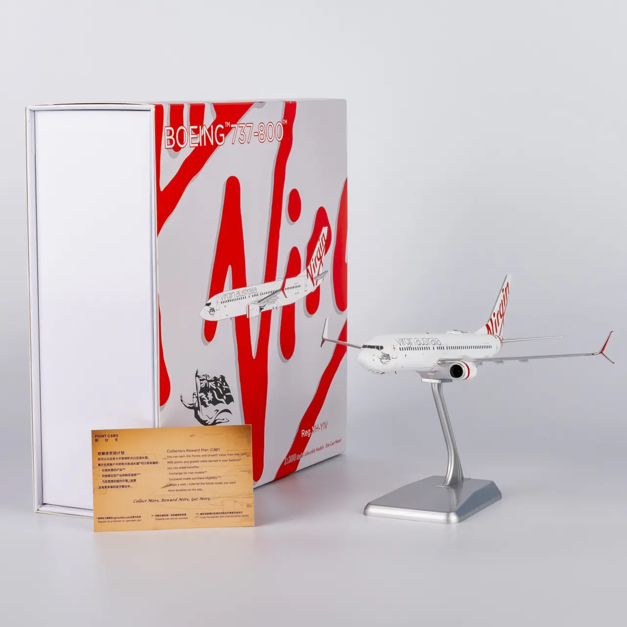 Collectible Diecast Aircraft Model Boeing B737-800 08016 NG Models 1:200 Virgin Australia Airlines Reg: VH-YIV