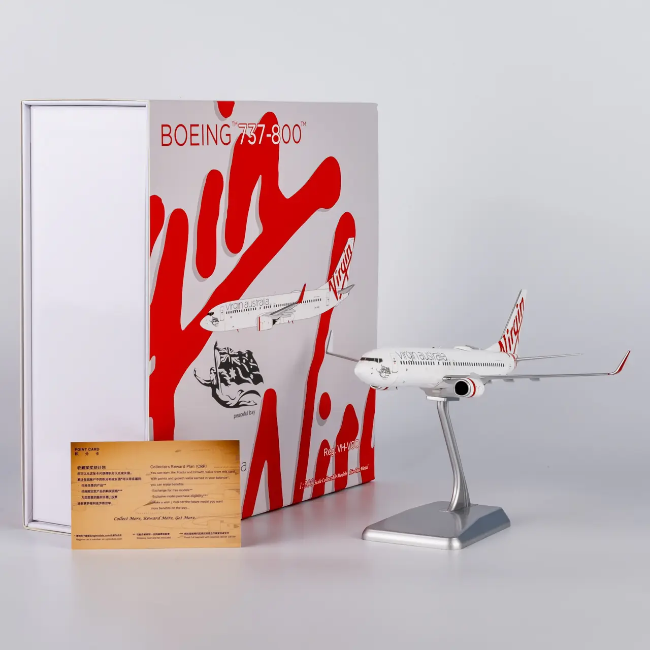 Collectible Diecast Aircraft Model Boeing B737-800 08017 NG Models 1:200 Virgin Australia Airlines Reg: VH-VOO