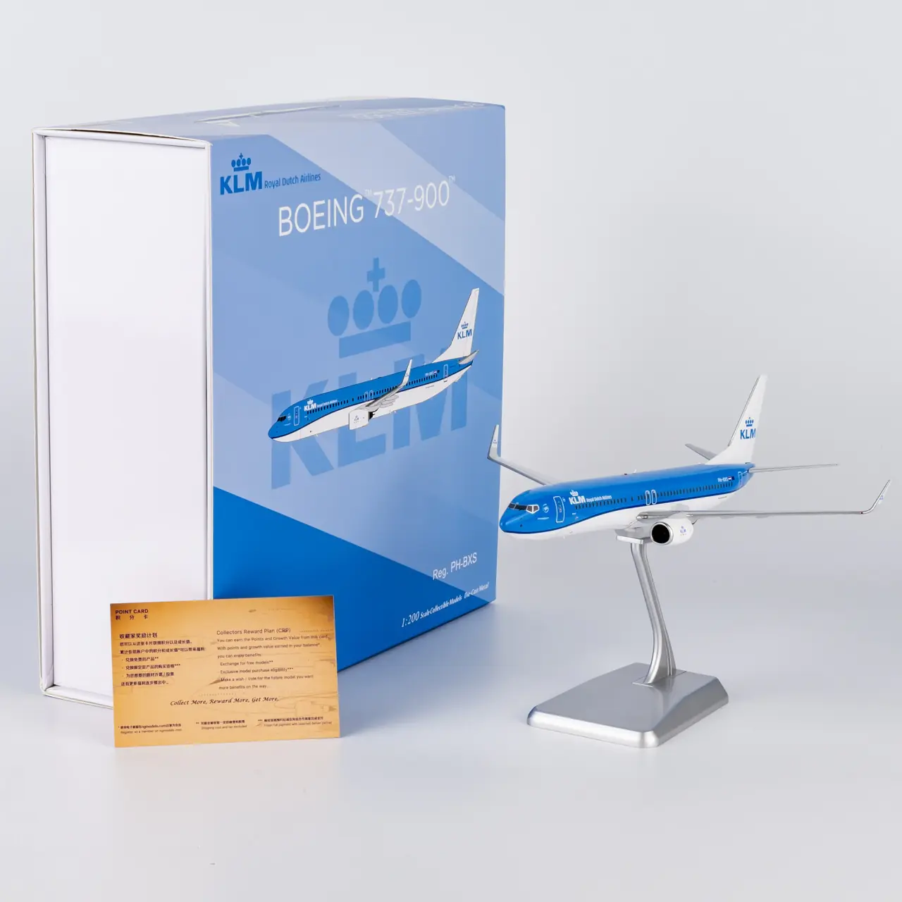 Collectible Diecast Aircraft Model Boeing B737-900 09001 NG Models 1:200 KLM Royal Dutch Airlines Reg: PH-BXS