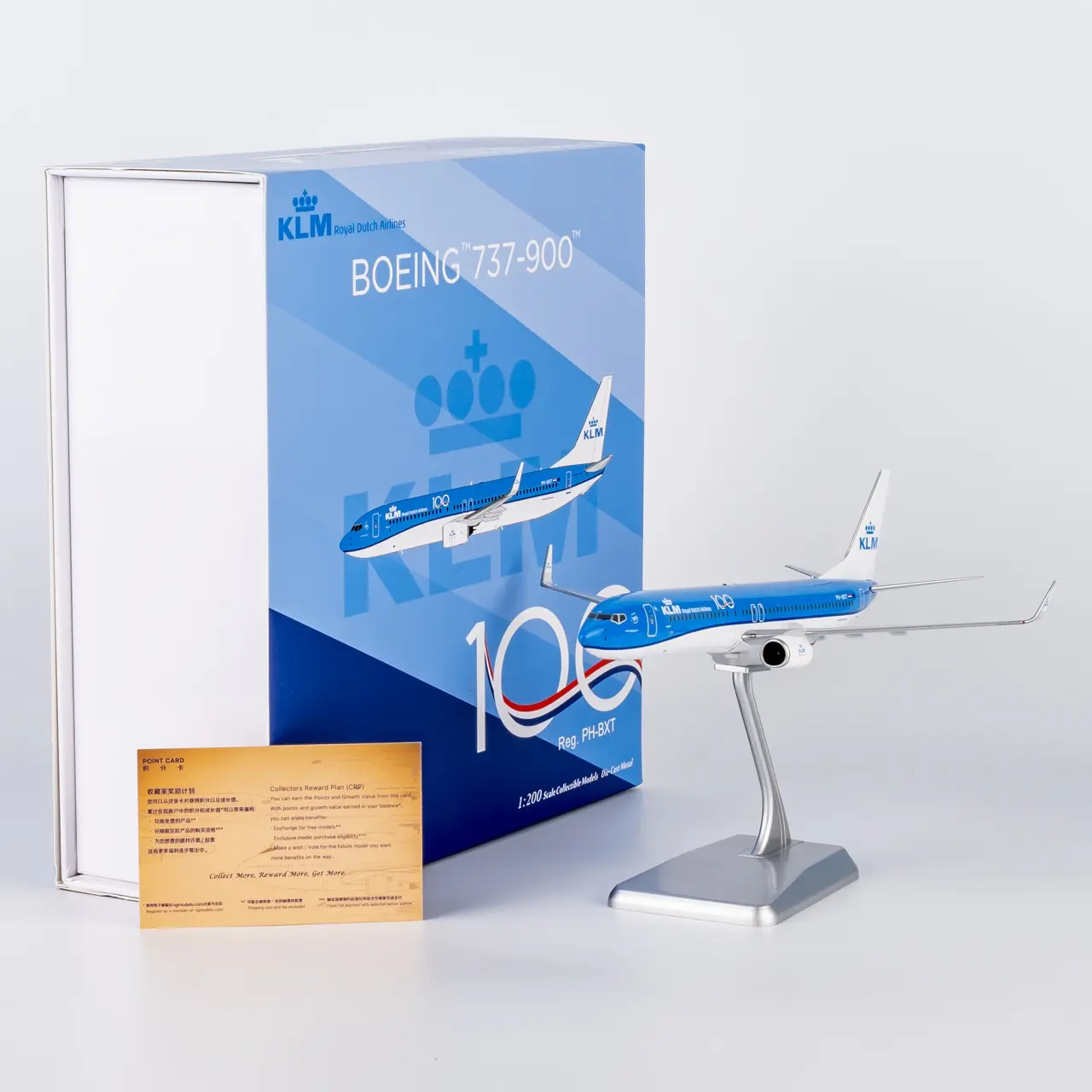 Collectible Diecast Aircraft Model Boeing B737-900 09007 NG Models 1:200 KLM Royal Dutch Airlines Reg: PH-BXT