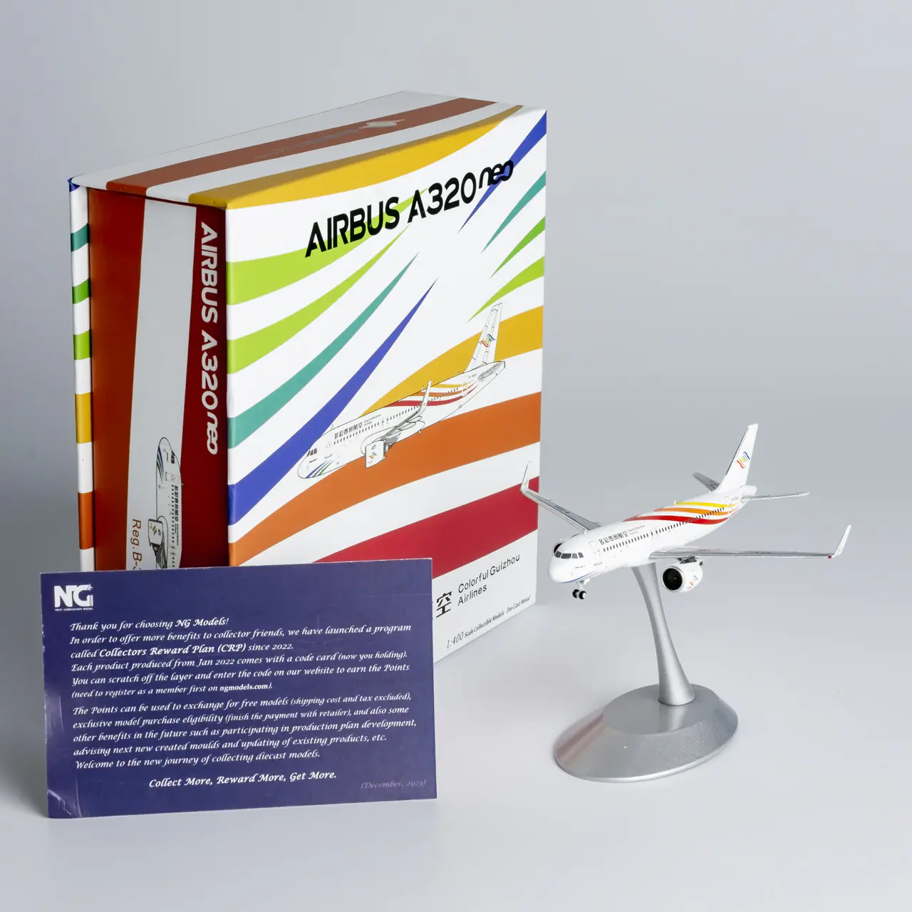 Collectible Diecast Aircraft Model Airbus A320neo 15052 [ULTIMATE] NG Models 1:400  Colorful Guizhou Airlines Reg: B-30AS