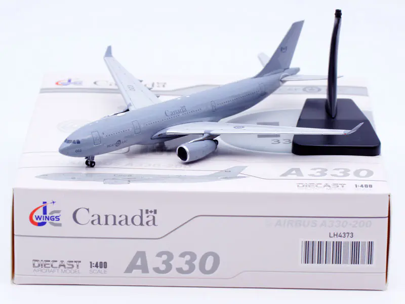 Collectible Diecast Aircraft Model Airbus CC-330 LH4373 JC Wings 1:400 Royal Canadian Air Force Reg: 330003