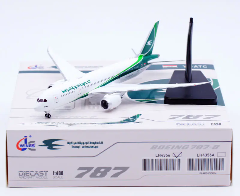 Collectible Diecast Aircraft Model Boeing B747-8 LH4356 JC Wings 1:400 Iraqi Airways Reg: YI-ATC