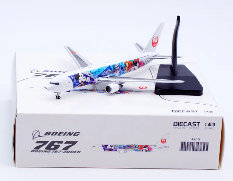 Collectible Diecast Aircraft Model Boeing B767-300 SA4017 JC Wings 1:400 Japan Airlines JAL Reg: JA615J