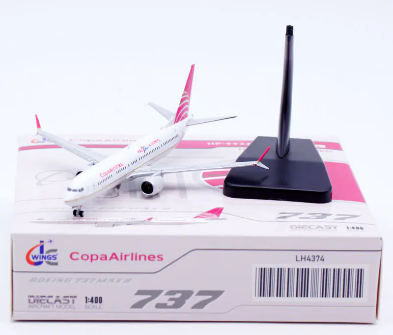 Collectible Diecast Aircraft Model Boeing B737 MAX 9 LH4373 JC Wings 1:400 Copa Airlines Reg: HP-9926CMP