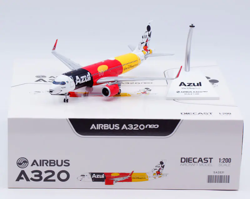 Collectible Diecast Aircraft Model Airbus A320NEO SA2031 JC Wings 1:200 Azul Airlines Reg: PR-YSH