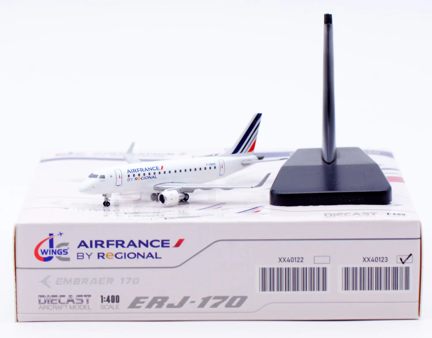 Collectible Diecast Aircraft Model EMBRAER ERJ-170 XX40123 JC Wings 1:400 Air France Regional Reg: F-HBXN