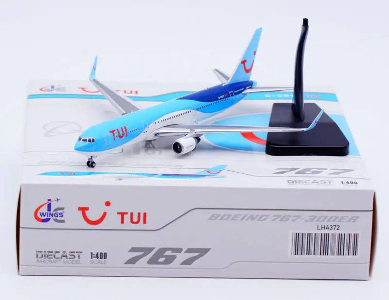 Collectible Diecast Aircraft Model Boeing B767-300ER LH4372 JC Wings 1:400 TUI Airlines Reg: G-OBYF