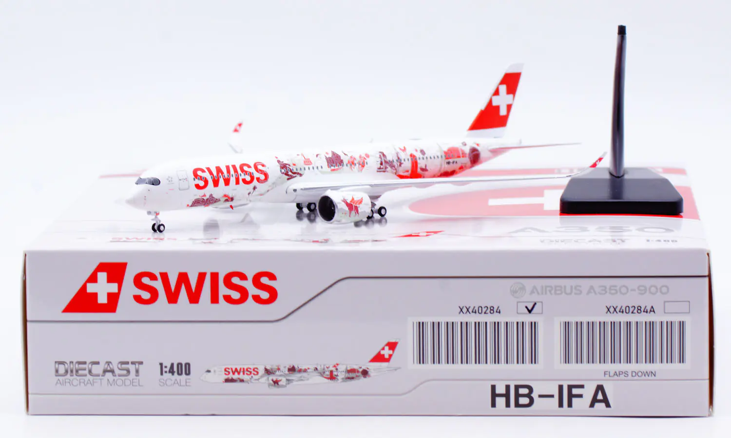 Collectible Diecast Aircraft Model Airbus A350-900XWB XX40284 Wings 1:400 Swiss [Wanderlust] Reg: HB-IFA
