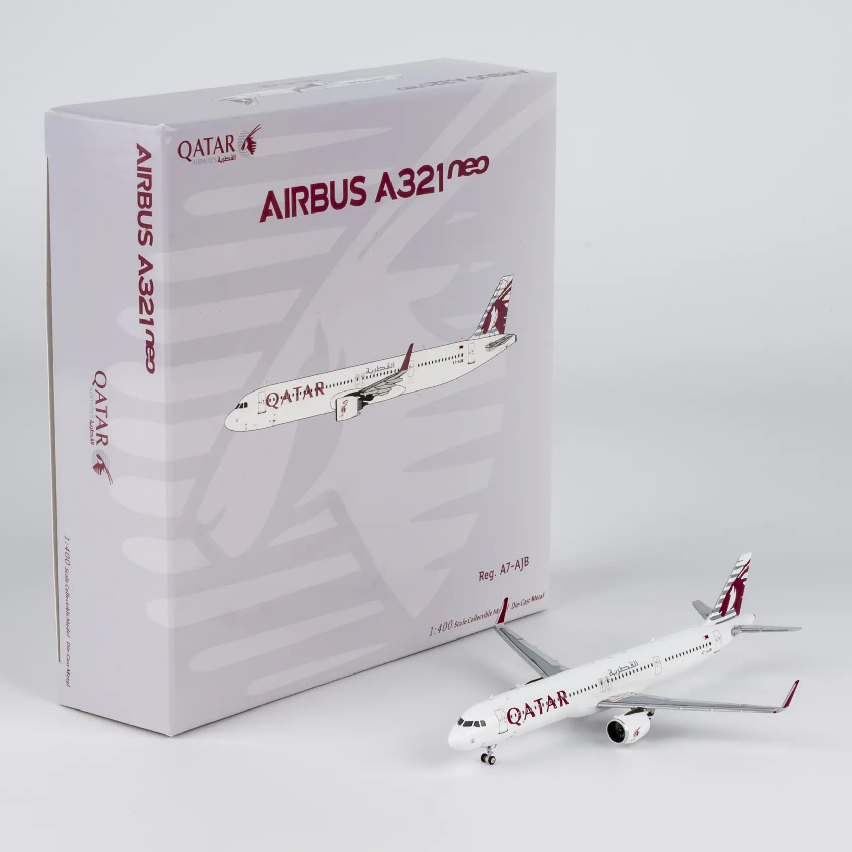 Collectible Diecast Aircraft Model Airbus A321neo 13147 NG Models 1:400 Qatar Airways Reg: A7-AJB