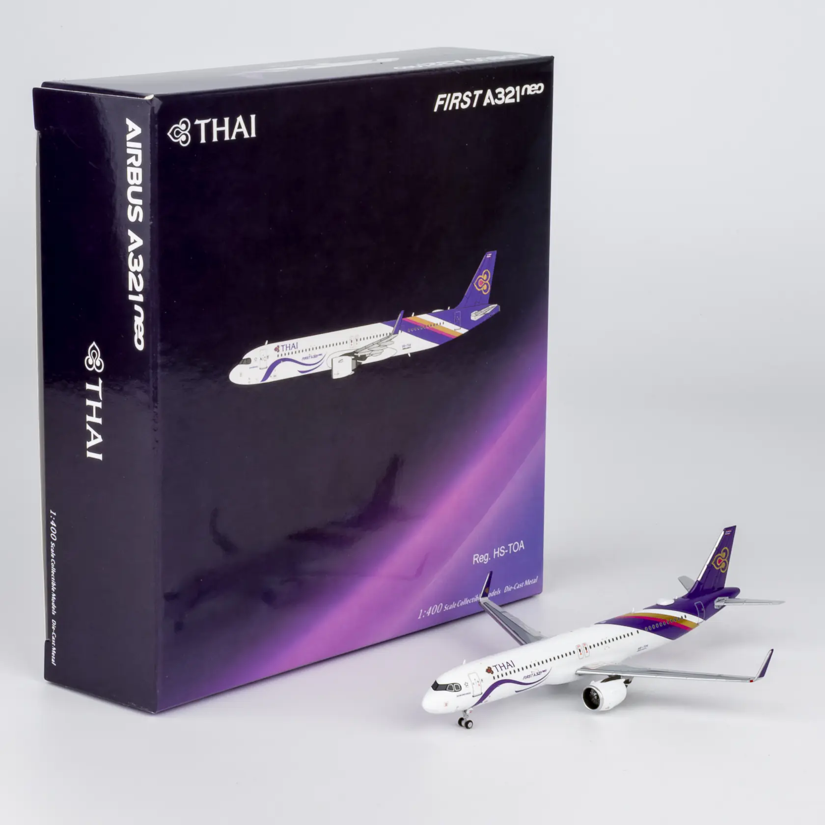 Collectible Diecast Aircraft Model Airbus A321neo 13148 NG Models 1:400 Thai Airways International Reg: HS-TOA