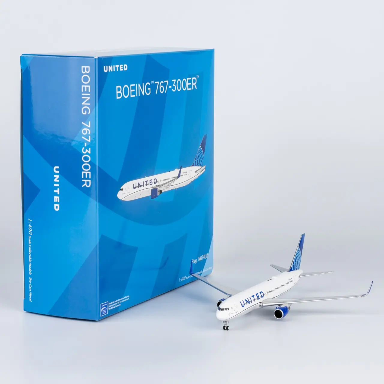 Collectible Diecast Aircraft Model Boeing B767-300ER 17006 NG Models 1:400 United Airlines Reg: N674UA