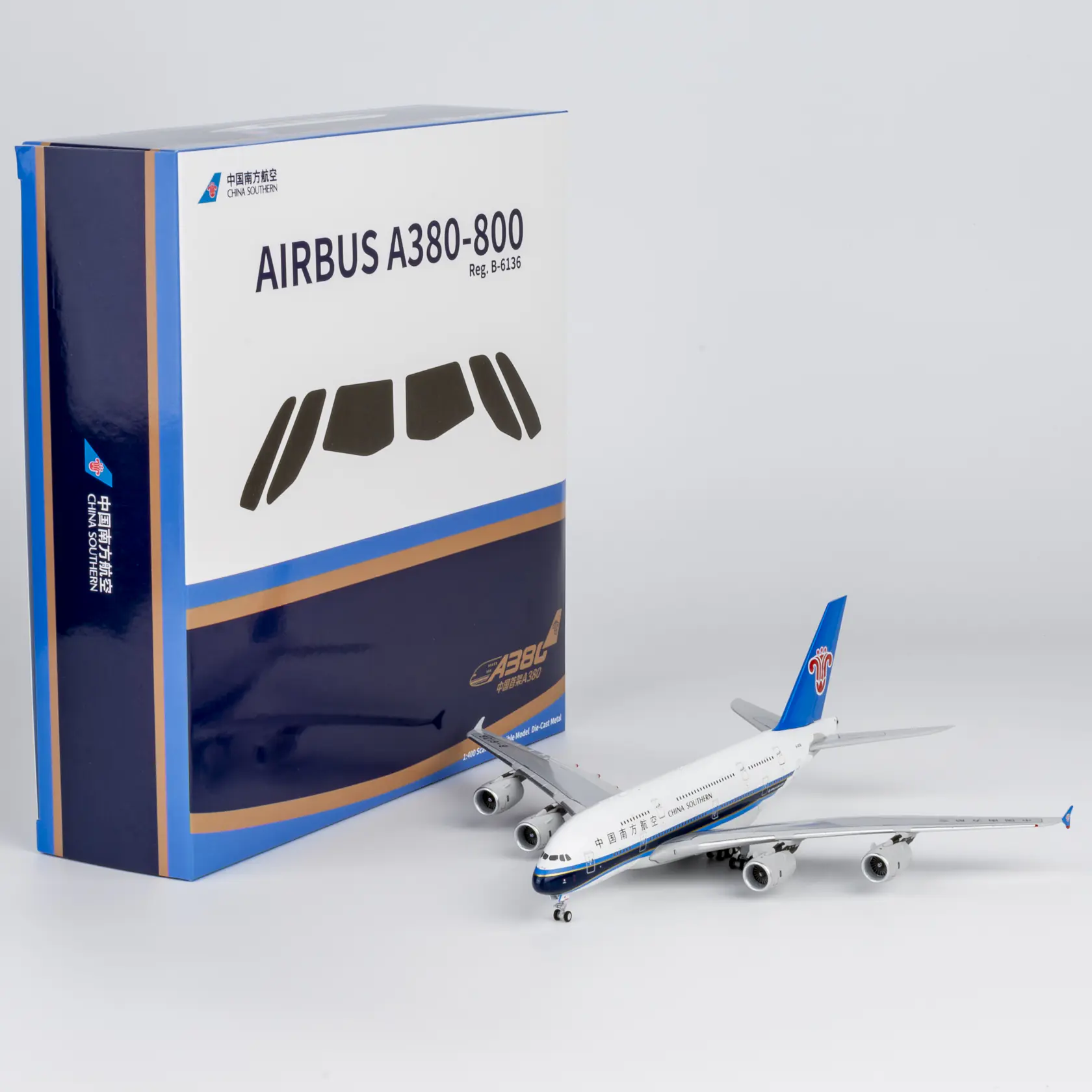 Collectible Diecast Aircraft Model Airbus A380-800 24626 NG Models 1:400 China Southern Airlines Reg: B-6136