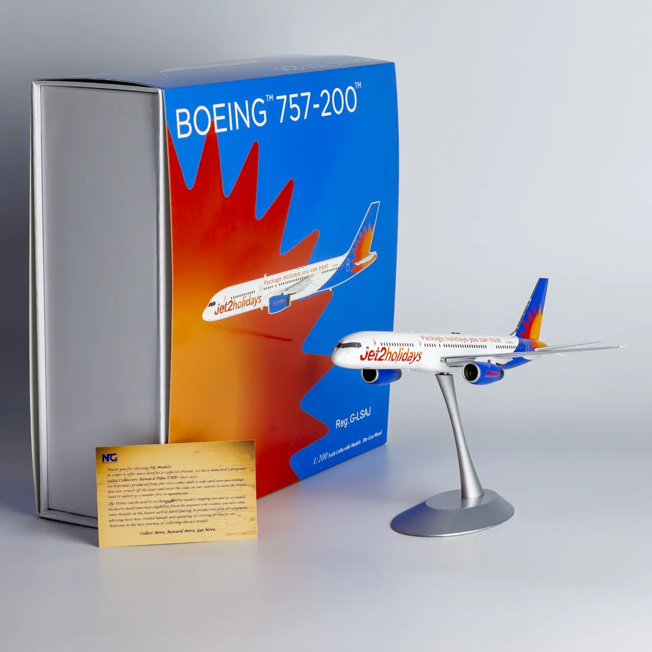 Collectible Diecast Aircraft Model Boeing B757-200 42036 NG Models 1:200 Holidays Reg: G-LSAD