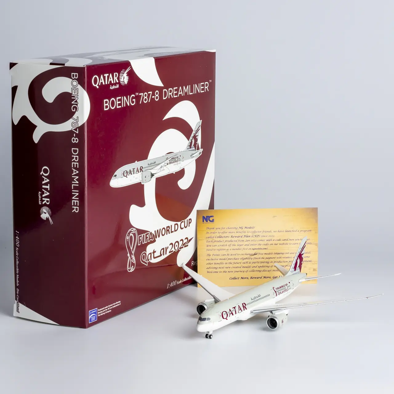 Collectible Diecast Aircraft Model Boeing B787-8 59010 NG Models 1:400 1:400 Qatar Airways Reg: A7-BCE