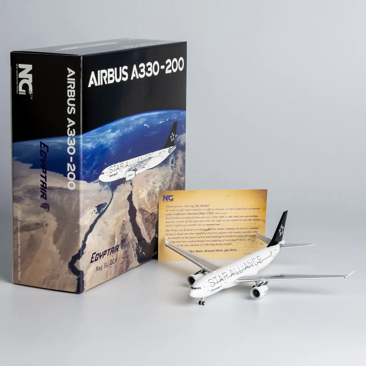 Collectible Diecast Aircraft Model Airbus A330-200 61086 NG Models 1:400 EgyptAir Reg: SU-GCK