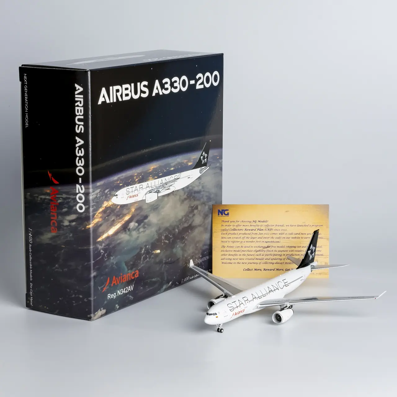 Collectible Diecast Aircraft Model Airbus A330-200 61089 NG Models 1:400 Avianca Reg: N342AV