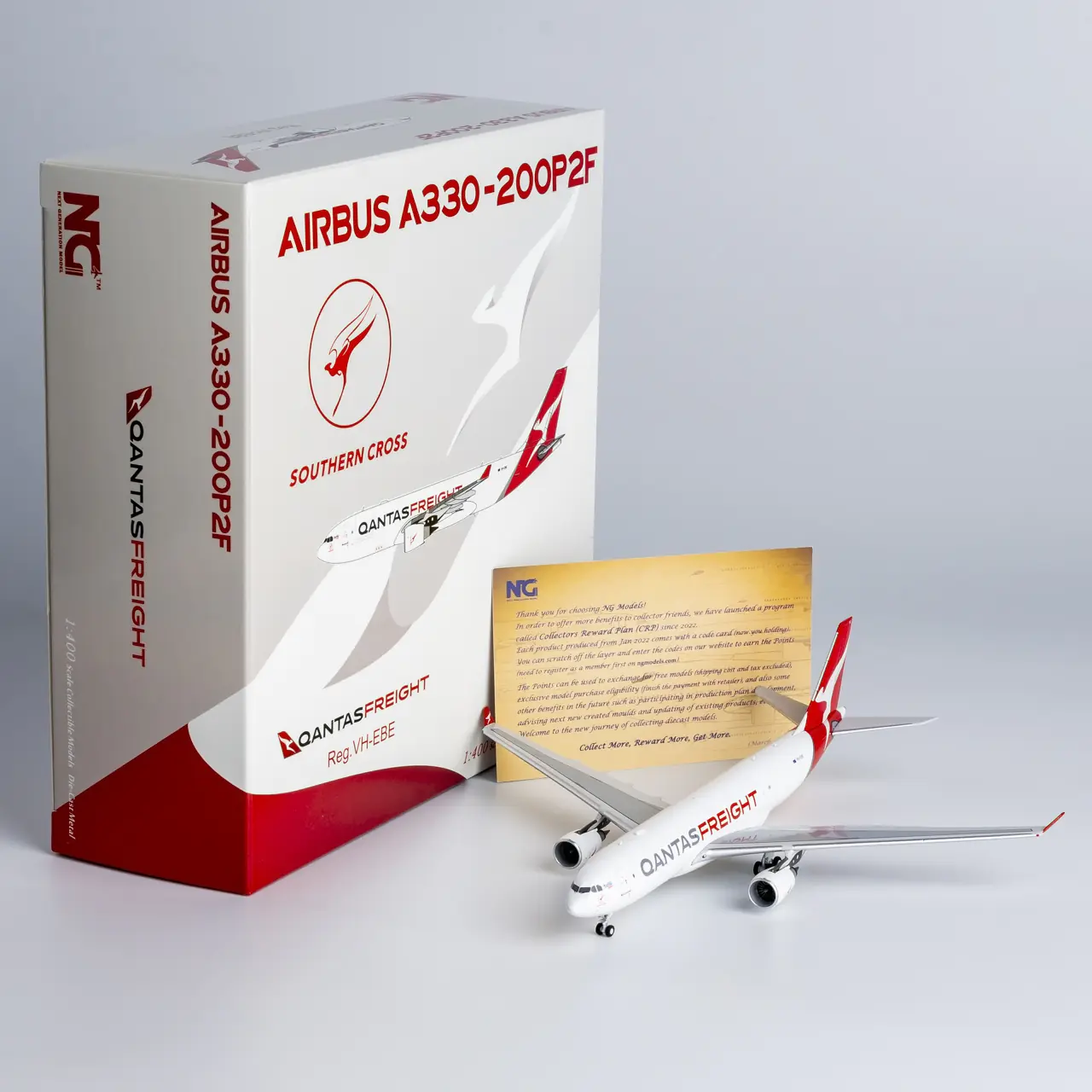 Collectible Diecast Aircraft Model Airbus A330-200P2F 61091 NG Models 1:400 Qantas Freight Reg: VH-EBE