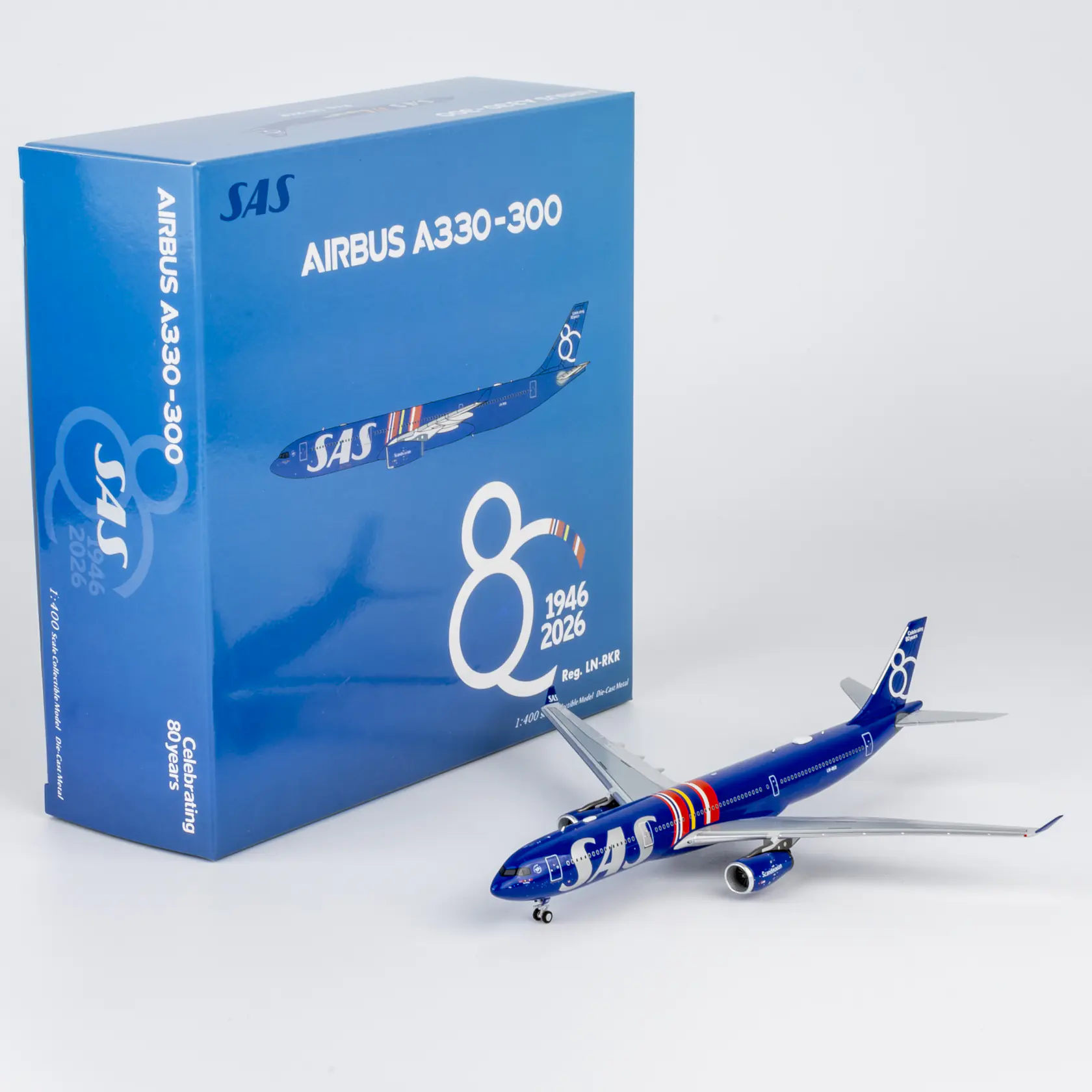 Collectible Diecast Aircraft Model Airbus A330-300 62088 NG Models 1:400 SAS Scandinavian Airlines Reg: LN-RKR