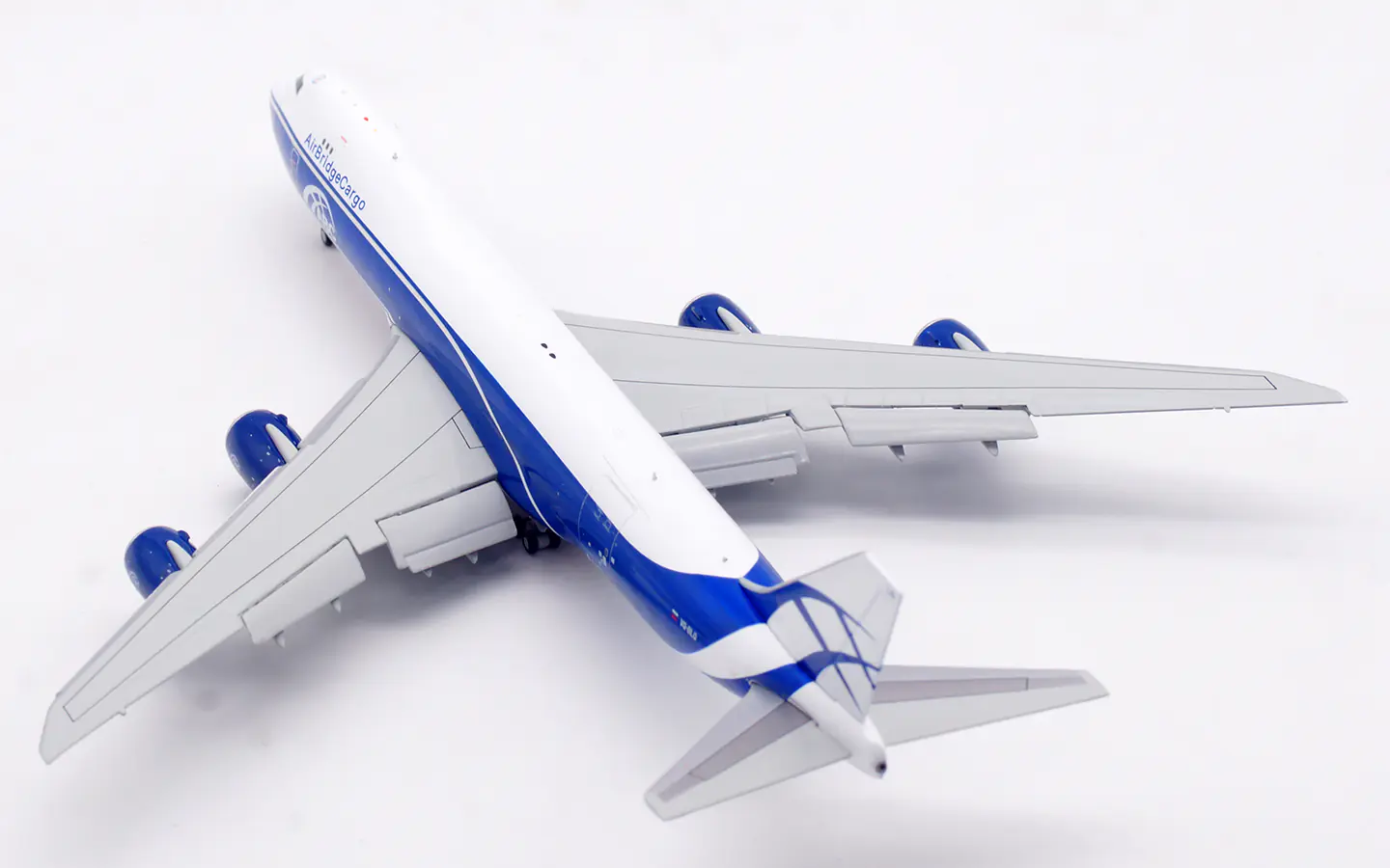 Collectible Diecast Aircraft Model Boeing B747-8F B632601F HX Models 1:400 Air Bridge Cargo Reg: VQ-BLQ Flaps Down